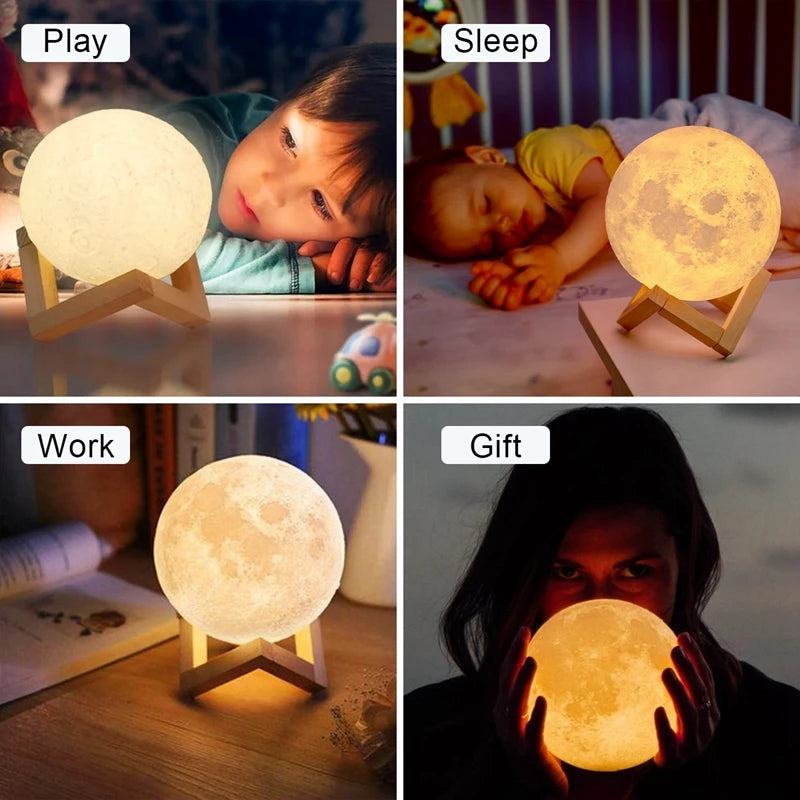 Aurora Moon Lamp